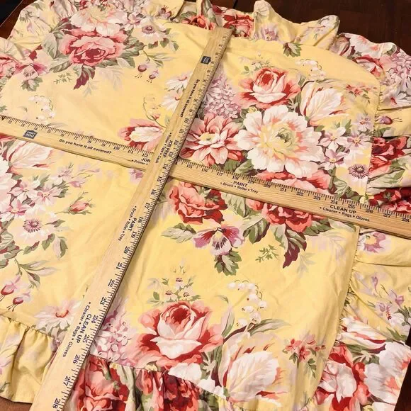 Vintage Ralph Lauren Home Sophie Brooke Twin Fitted Sheet Bed Skirt 2 Shams